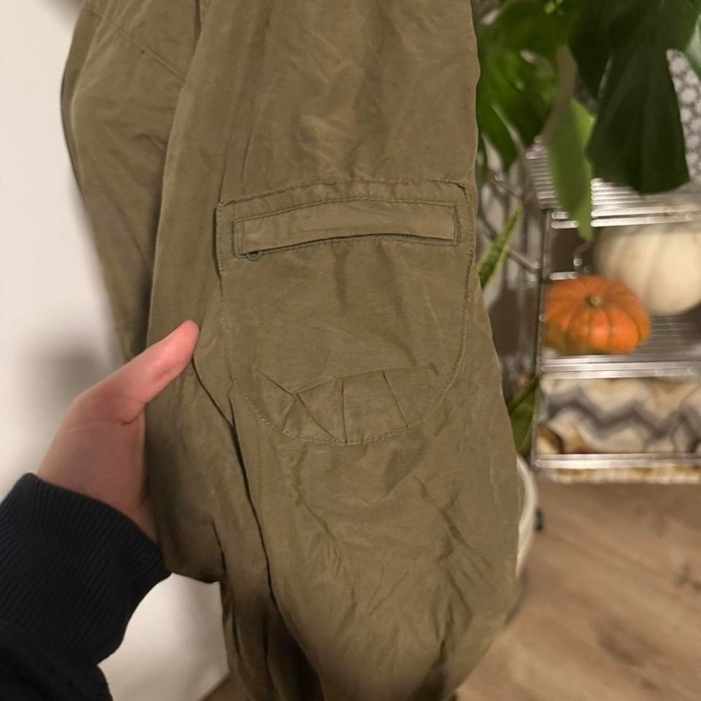 Columbia Women's Hooded Jacket Olive Green Lightweight Zip Up Hiking Size L - Picture 3 of 5
